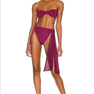 Oseree Metallic Effect Bikini Set